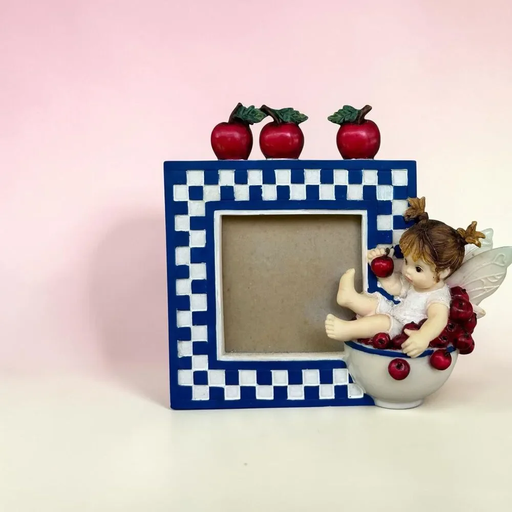 Vtg Enesco My Little Kitchen Fairies Apple Picture Frame – G.G. Santiago 2003